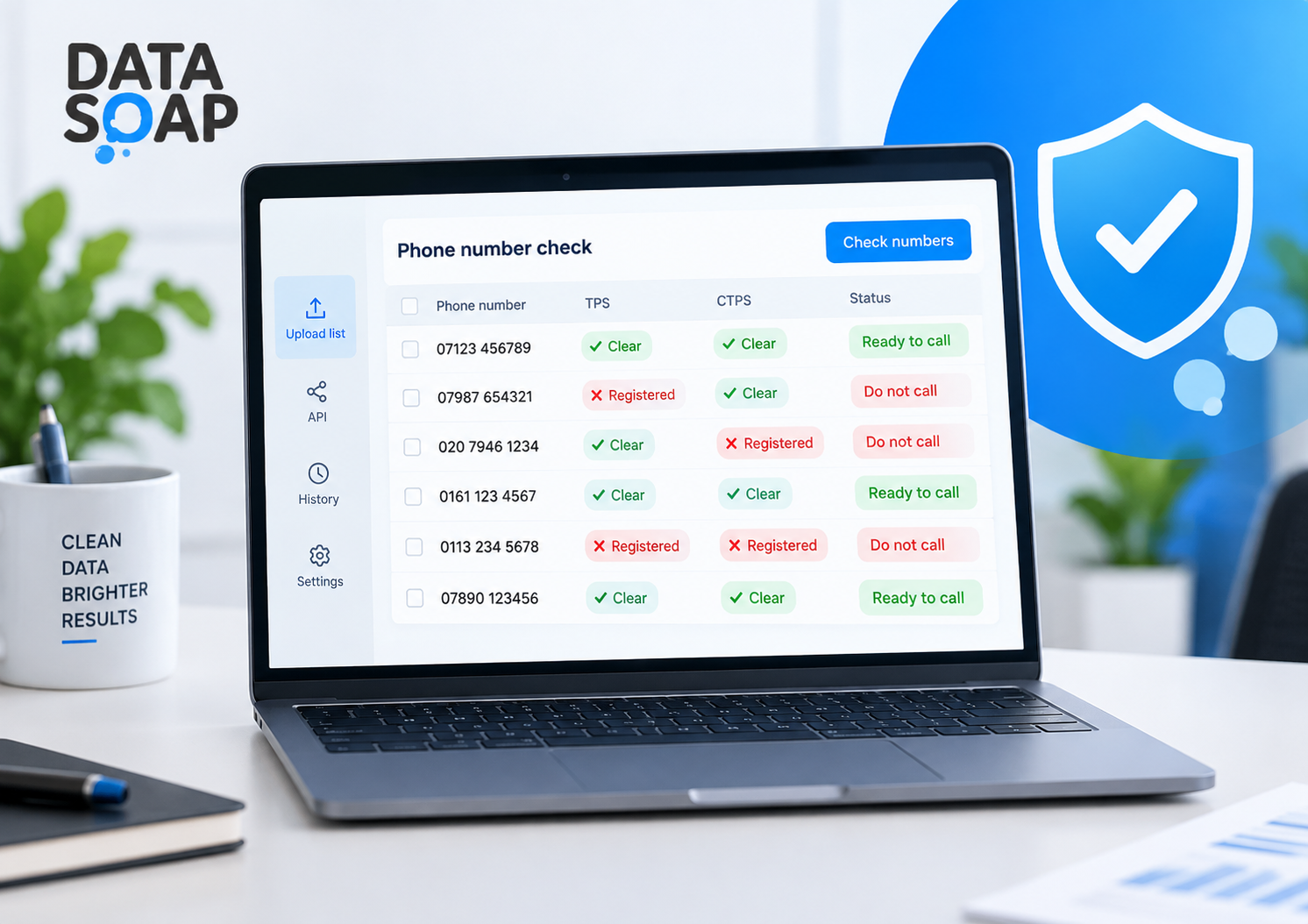 How to check UK phone numbers against TPS and CTPS before a calling campaign